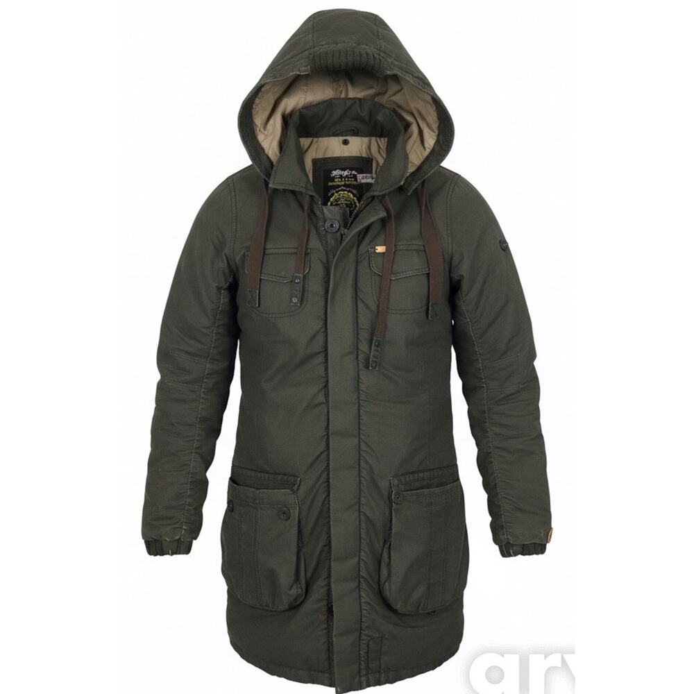 Khujo Women's Small Vintage Y2K Cotton Winter Jacket Chantall II Green Heavy